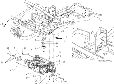 Drive Diagram and Parts List for 17ADFACSA07 2022 Yard Machines Lawn Tractor